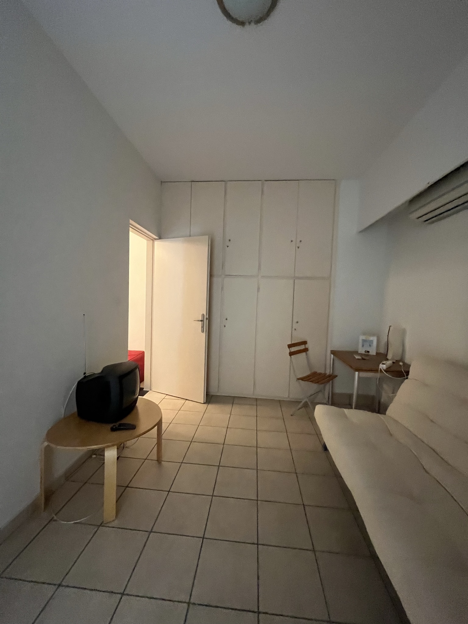 Before: Cramped living space